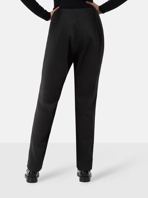 Jil Sander Black Wool Slim Fit High Rise Trousers