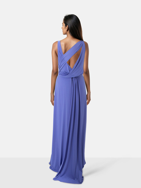 Halston Heritage Blue Maxi Strapless Dress