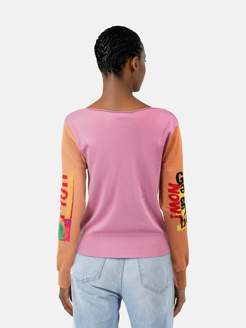 Chloé Pink Sorbet Abstract Knit Jumper