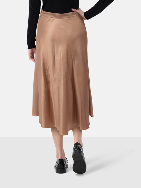 Max Mara Beige Midi Length Slip Skirt