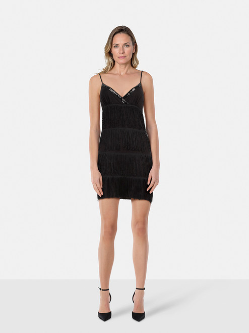 Dolce & Gabbana Black Tassel Detail Mini Dress Dolce & Gabbana Black Tassel Detail Mini Dress