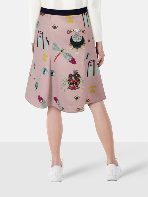 Mary Katrantzou Pink Abstract Knee Length Skirt