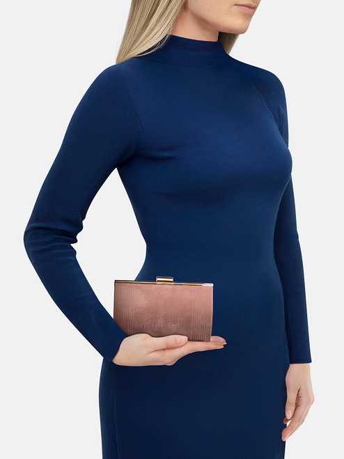 Jean Paul Gaultier Pink Velvet Cylinder Clutch