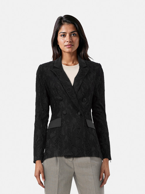 Anne Fontaine Black Lace Lissia Blazer Anne Fontaine Black Lace Lissia Blazer