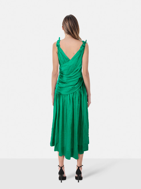 Zimmermann Green Knotted Detail Dress Zimmermann Green Knotted Detail Dress
