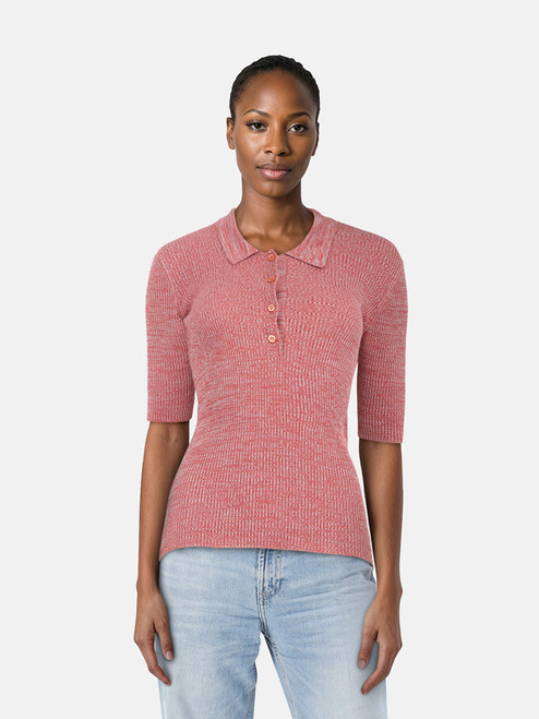 Prada Pink Knit Mid Sleeve Top Prada Pink Knit Mid Sleeve Top