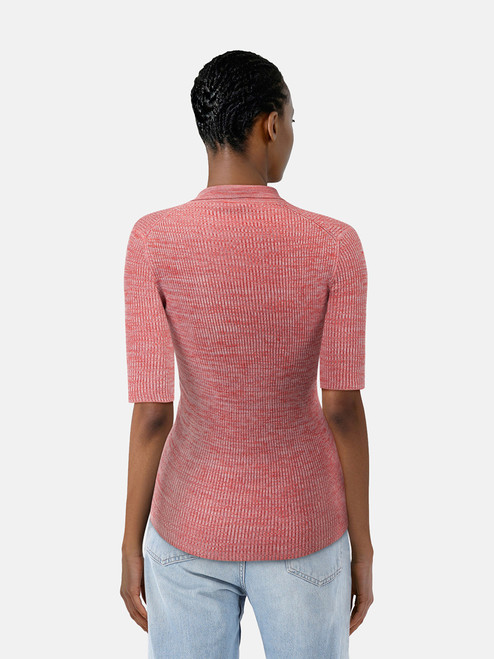 Prada Pink Knit Mid Sleeve Top Prada Pink Knit Mid Sleeve Top