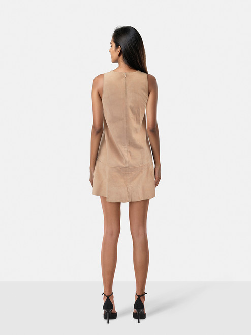 Balenciaga Beige Suede Mini Dress Balenciaga Beige Suede Mini Dress