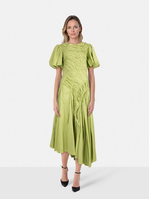 Aje Green Drawstring Maxi Dress Aje Green Drawstring Maxi Dress