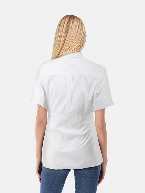 Valentino Garavani White Waist Tie Top