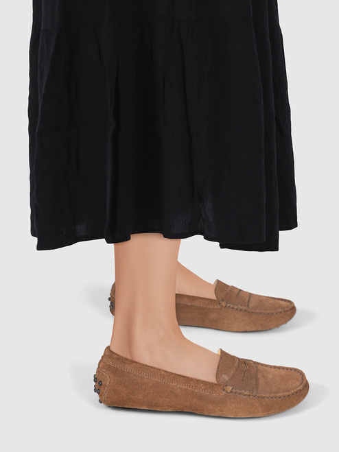 Tod's Brown Driving Suede Loafers Tod's Brown Driving Suede Loafers