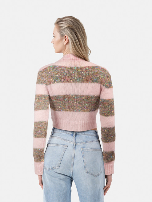 Marni Multicolour Striped Sequin Cardigan Marni Multicolour Striped Sequin Cardigan