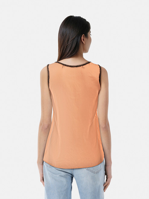 Bottega Veneta Coral Silk Floral Tank Top Bottega Veneta Coral Silk Floral Tank Top
