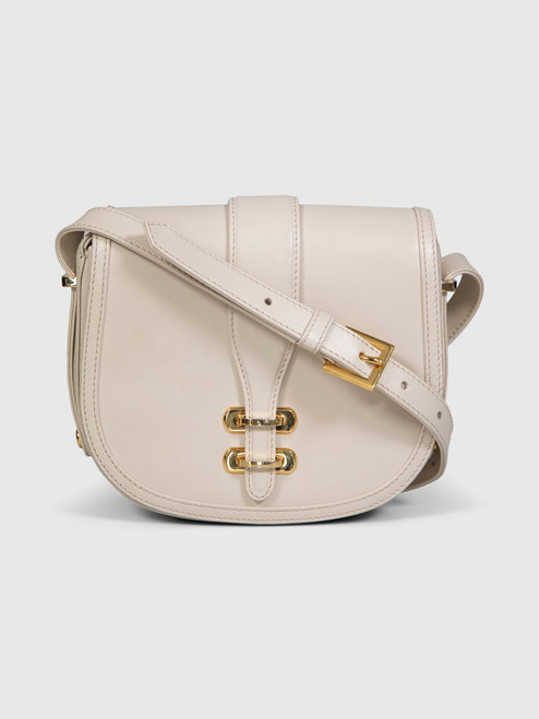 Alberta Ferretti Cream Buckled Crossbody Bag Alberta Ferretti Cream Buckled Crossbody Bag