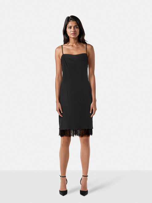 Dolce & Gabbana Black Pleated Lace Mini Dress Dolce & Gabbana Black Pleated Lace Mini Dress