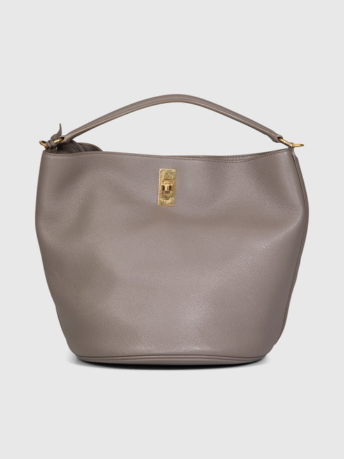 Céline Grey Supple Grained Leather Bucket 16 Bag Céline Grey Supple Grained Leather Bucket 16 Bag