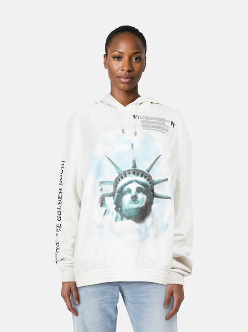 Off-White White Liberty Print Hoodie Off-White White Liberty Print Hoodie