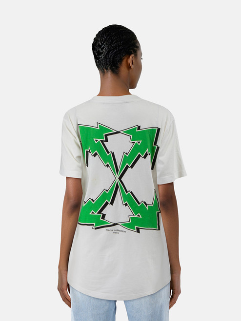 Off-White White & Green Logo Graphic T-Shirt Off-White White & Green Logo Graphic T-Shirt