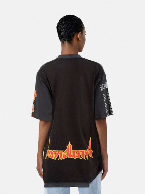 Balenciaga Upside Down Graphic Print T-Shirt Balenciaga Upside Down Graphic Print T-Shirt