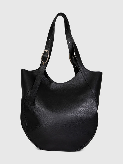 Longchamp Black Leather Le Foulonné Bag Longchamp Black Leather Le Foulonné Bag