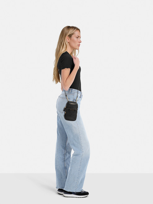 Anya Hindmarch Black Logo Print Crossbody Bag Anya Hindmarch Black Logo Print Crossbody Bag