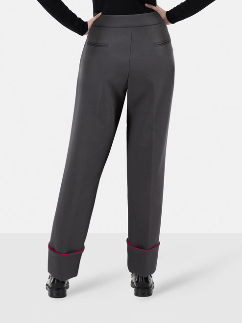 Emporio Armani Grey Wool Cuffed Tapered Trousers Emporio Armani Grey Wool Cuffed Tapered Trousers