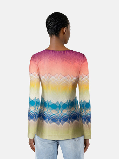 Missoni Gradient Abstract Print Long Sleeve Top Missoni Gradient Abstract Print Long Sleeve Top