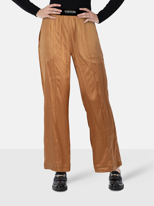 Tom Ford Gold Silk Straight Fit Trousers Tom Ford Gold Silk Straight Fit Trousers