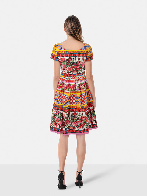 Dolce & Gabbana Abstract Floral Midi Dress Dolce & Gabbana Abstract Floral Midi Dress