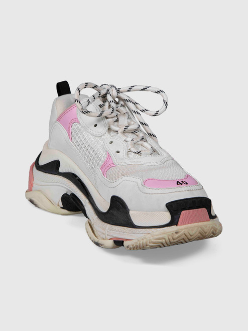 Balenciaga Pink & White Triple S Trainers Balenciaga Pink & White Triple S Trainers