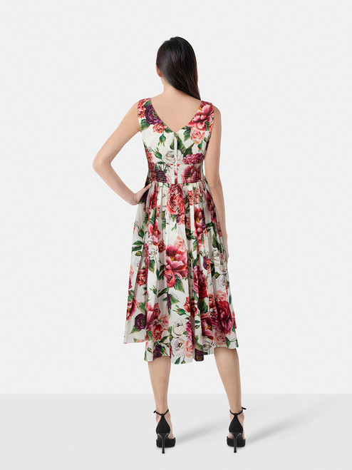 Dolce & Gabbana Rose Print Midi Dress Dolce & Gabbana Rose Print Midi Dress