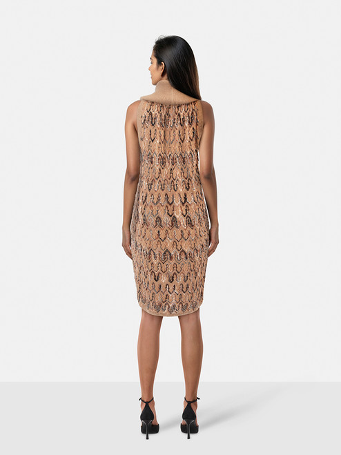 Missoni Brown Wool Knit Turtleneck Dress Missoni Brown Wool Knit Turtleneck Dress