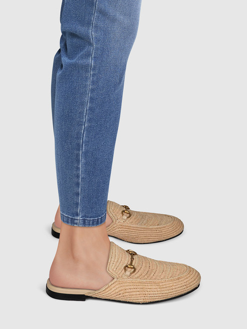 Gucci Beige Raffia Princetown Horsebit Mules Gucci Beige Raffia Princetown Horsebit Mules