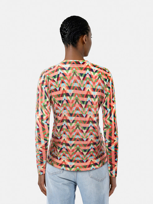 Valentino Garavani Abstract Wool Knit Cardigan Valentino Garavani Abstract Wool Knit Cardigan