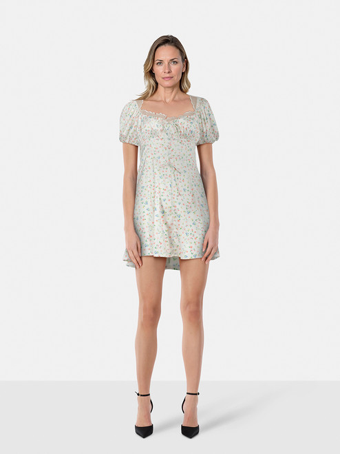 For Love & Lemons Floral Open Back Lucy Mini Dress For Love & Lemons Floral Open Back Lucy Mini Dress