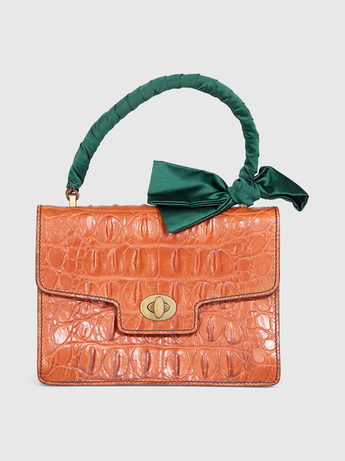 Miu Miu Brown Crocodile Leather Top Handle Bag Miu Miu Brown Crocodile Leather Top Handle Bag