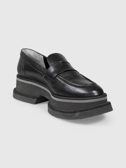 Clergerie Black Platform Leather Loafers Clergerie Black Platform Leather Loafers