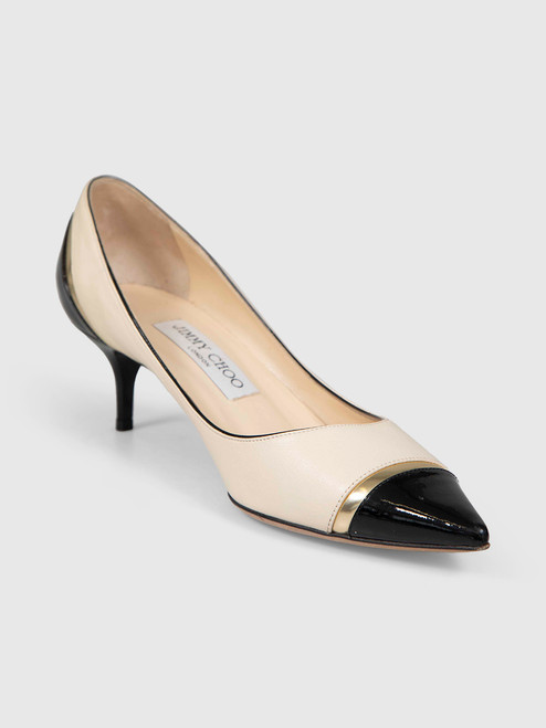 Jimmy Choo Two Tone Pointed Toe Low Pumps Jimmy Choo Two Tone Pointed Toe Low Pumps
