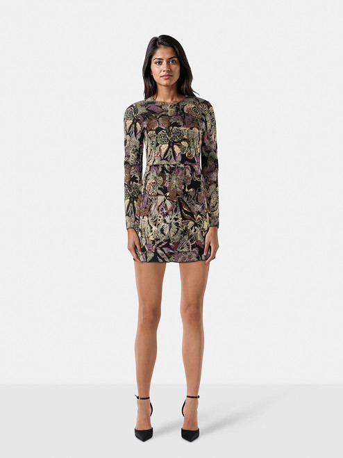 Valentino Garavani Metallic Floral Knit Dress Valentino Garavani Metallic Floral Knit Dress