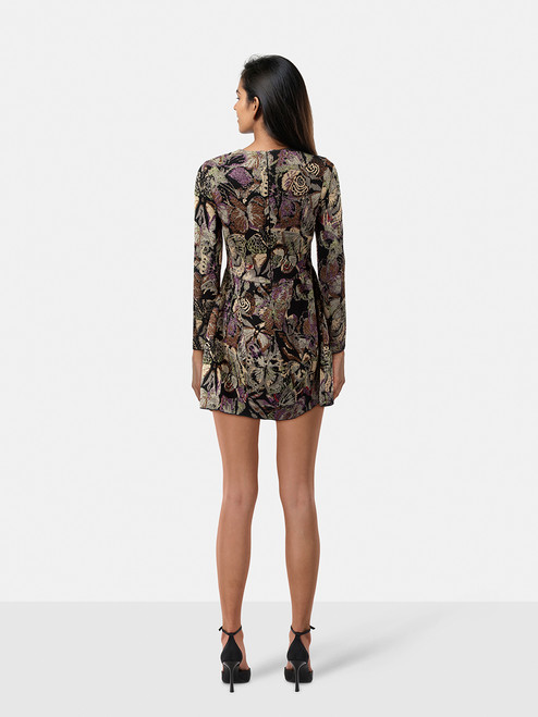 Valentino Garavani Metallic Floral Knit Dress Valentino Garavani Metallic Floral Knit Dress