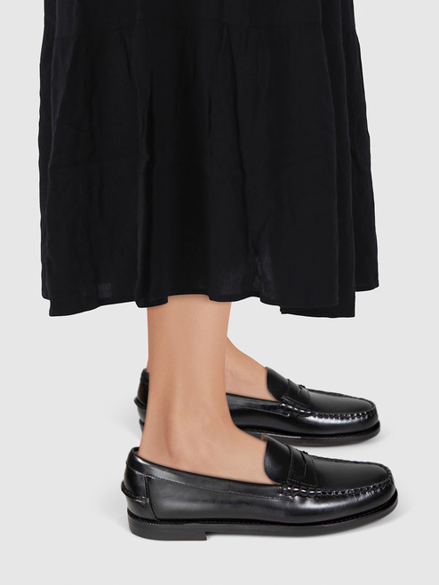 Sebago Black Leather Flat Loafers Sebago Black Leather Flat Loafers