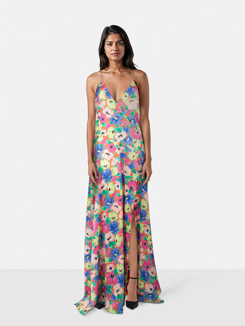 Rotate Floral Print Halterneck Maxi Dress Rotate Floral Print Halterneck Maxi Dress