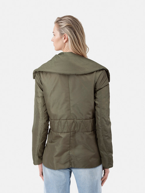 Alexander McQueen Khaki Puffer Mid Length Coat Alexander McQueen Khaki Puffer Mid Length Coat