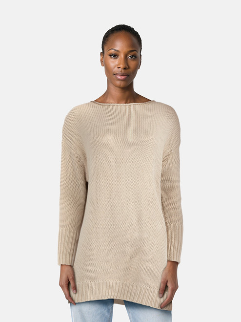 Acne Studios Beige Long Sleeve Oversized Jumper Acne Studios Beige Long Sleeve Oversized Jumper
