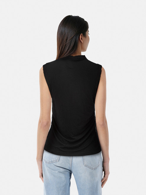 Dolce & Gabbana Black Floral Mesh Vest Dolce & Gabbana Black Floral Mesh Vest