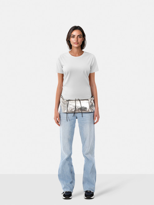Rag & Bone Silver Leather Belt Bag Rag & Bone Silver Leather Belt Bag