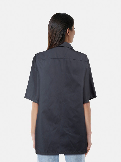 Prada Navy Boxy Fit Short Sleeve Shirt Prada Navy Boxy Fit Short Sleeve Shirt