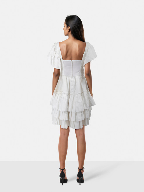 Dolce & Gabbana White Ruffle Mini Sun Dress Dolce & Gabbana White Ruffle Mini Sun Dress