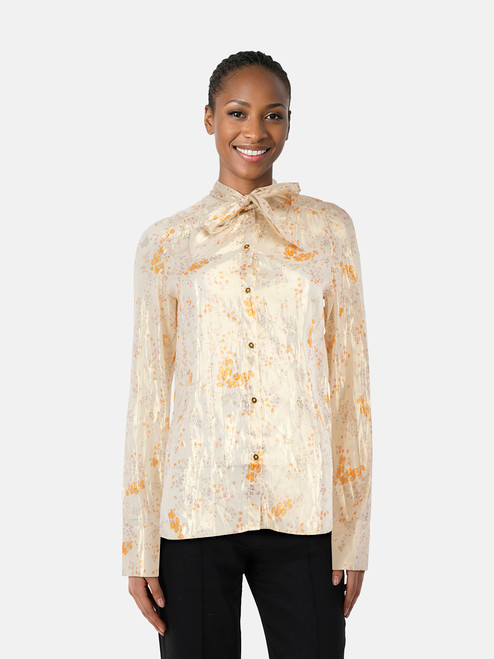 Zadig & Voltaire Gold Floral Pattern Blouse Zadig & Voltaire Gold Floral Pattern Blouse