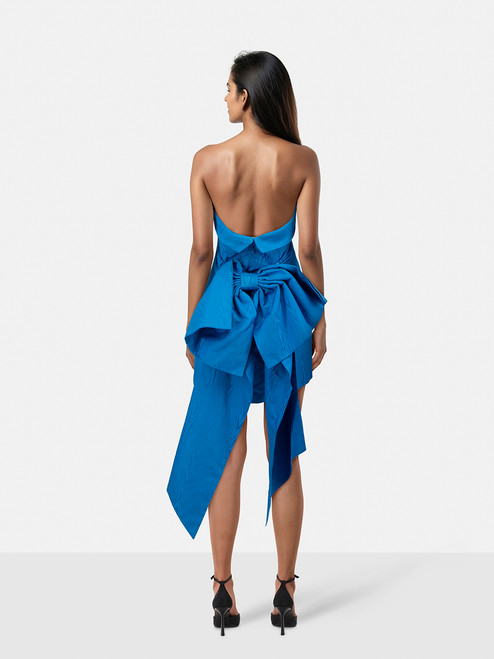 Rebecca Vallance Blue Strapless Mini Bow Dress Rebecca Vallance Blue Strapless Mini Bow Dress